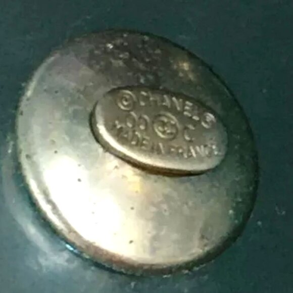 CHANEL Logo Button Vinyl Bangle Bracelet #1106 - Picture 4 of 4